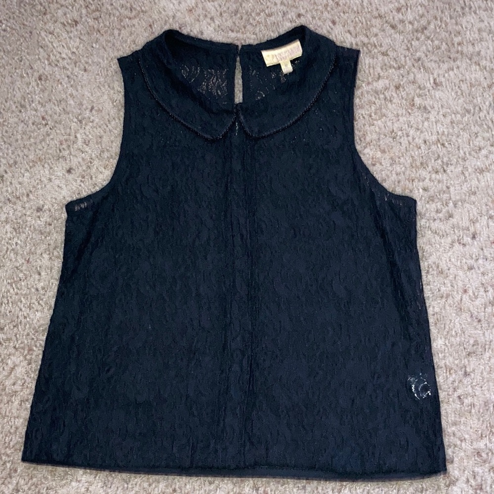 Princess Vera Wang black lace top lace front/solid back size medium